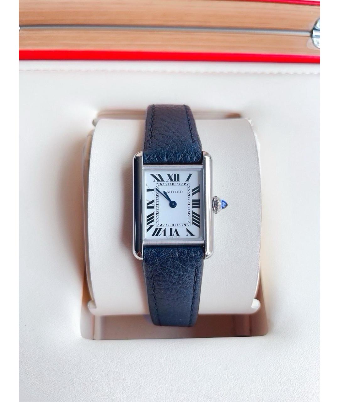 CARTIER Белые металлические часы, фото 8