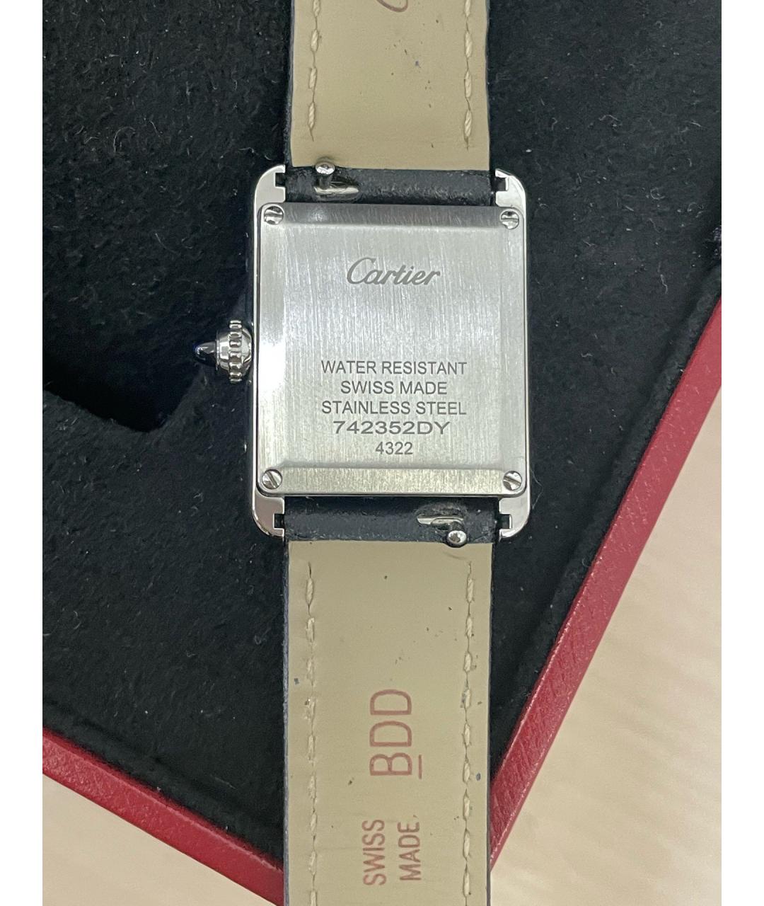 CARTIER Белые металлические часы, фото 5