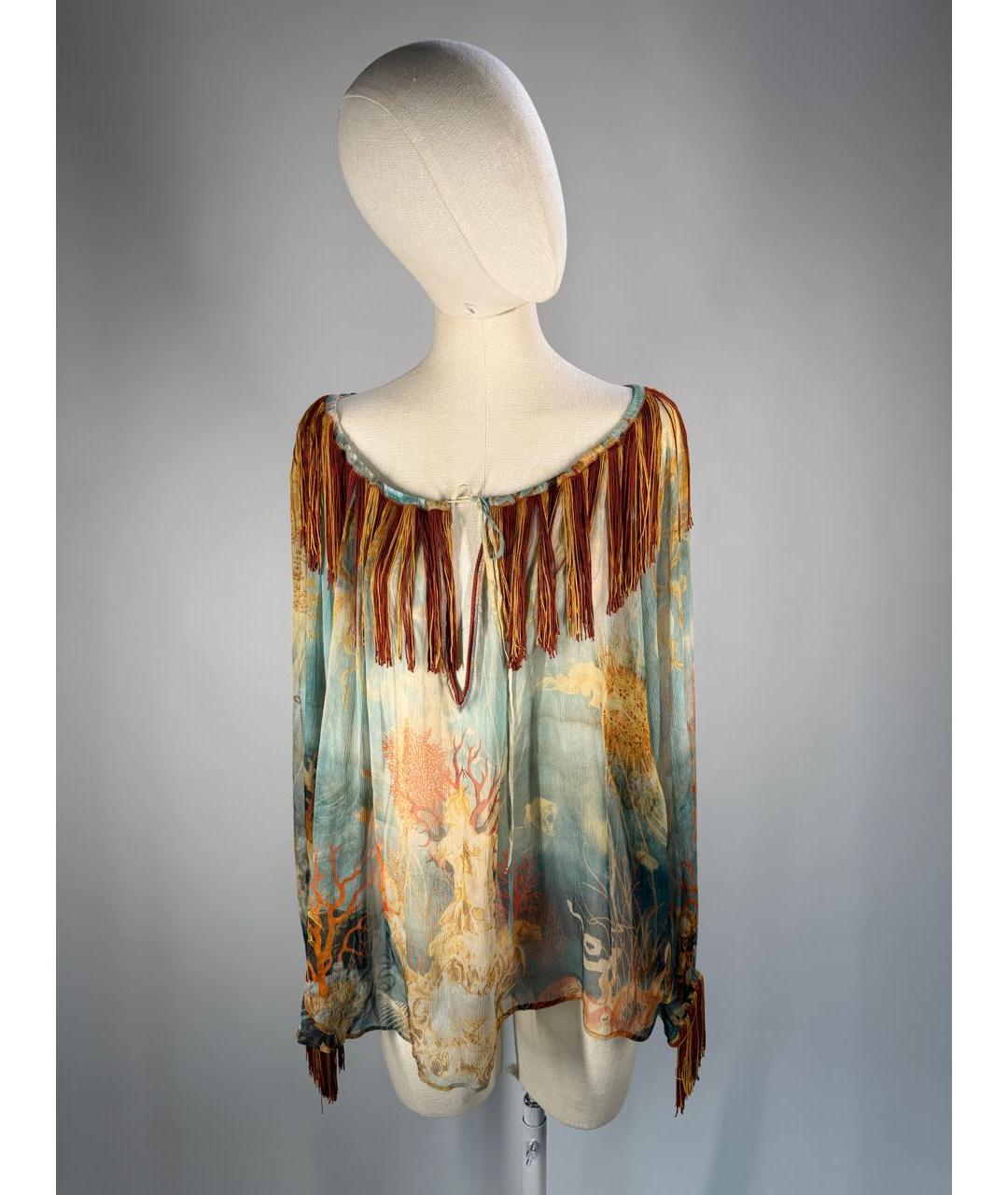 JEAN PAUL GAULTIER Мульти шелковая блузы, фото 9