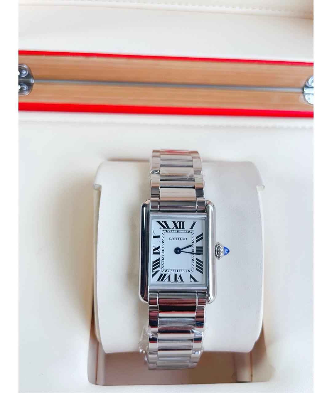 CARTIER Белые металлические часы, фото 7