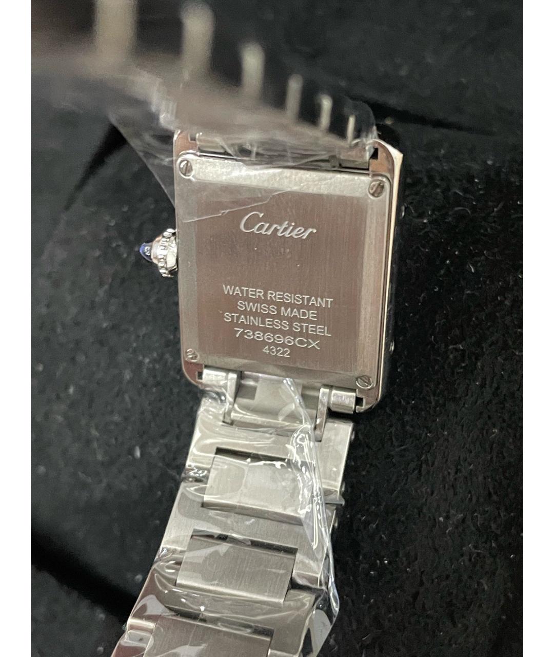 CARTIER Белые металлические часы, фото 3