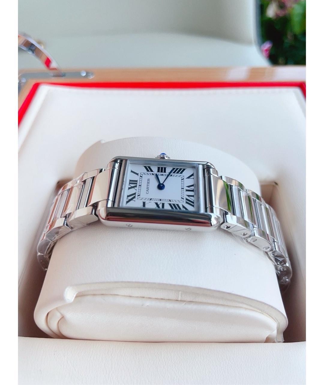 CARTIER Белые металлические часы, фото 2