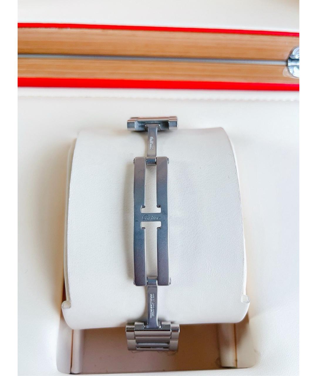 CARTIER Белые металлические часы, фото 6