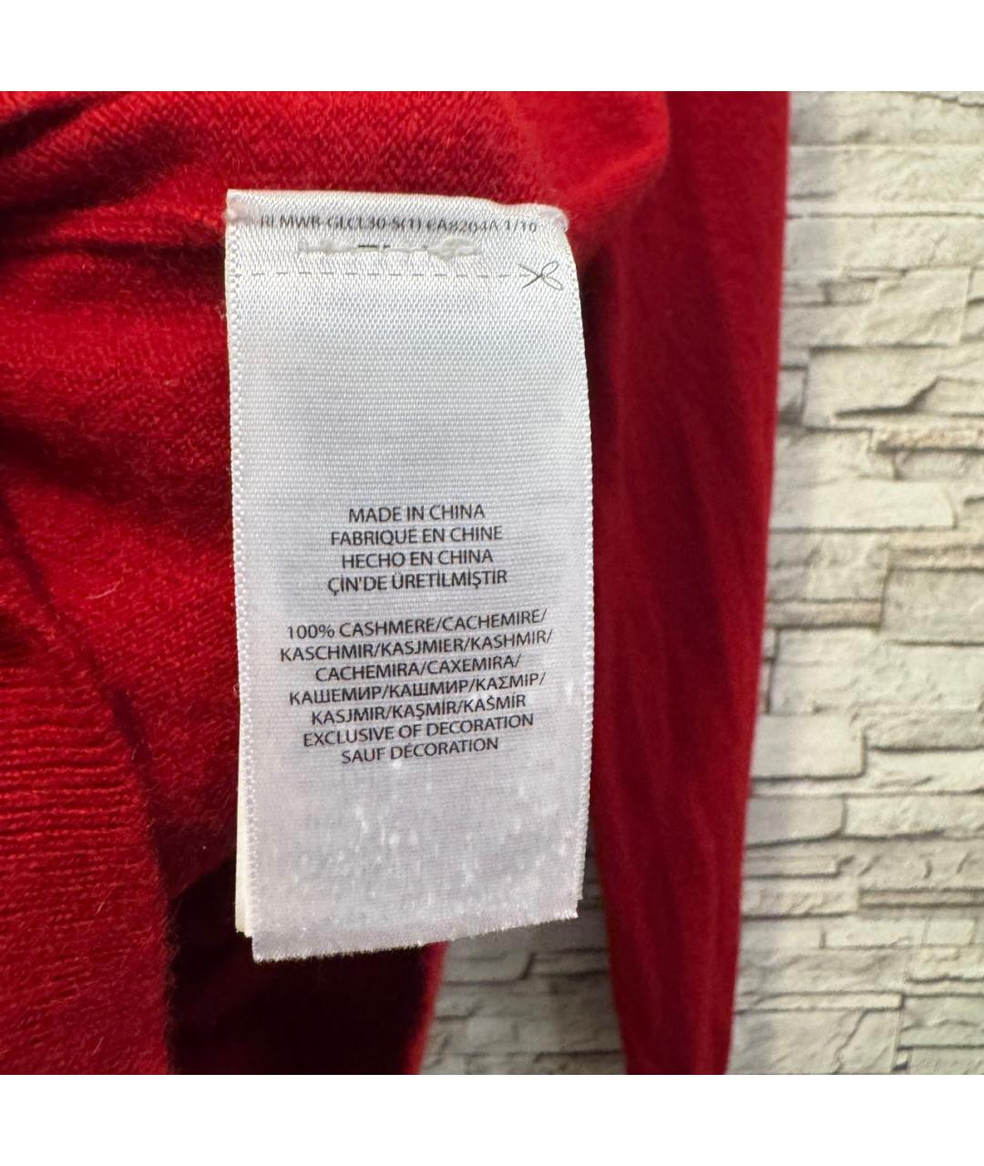 POLO RALPH LAUREN Красный кашемировый джемпер / свитер, фото 7