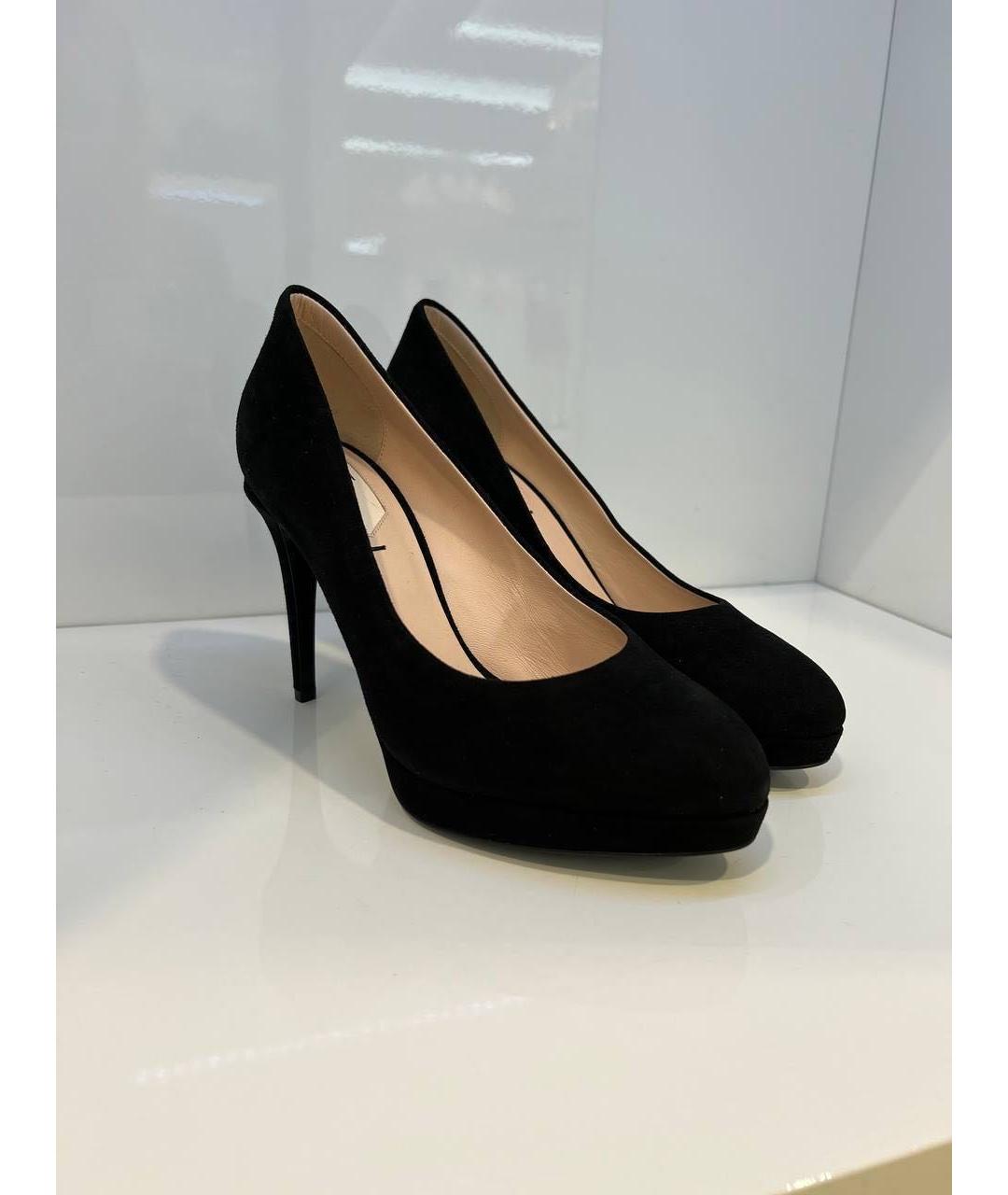 FENDI Черные замшевые туфли, фото 4