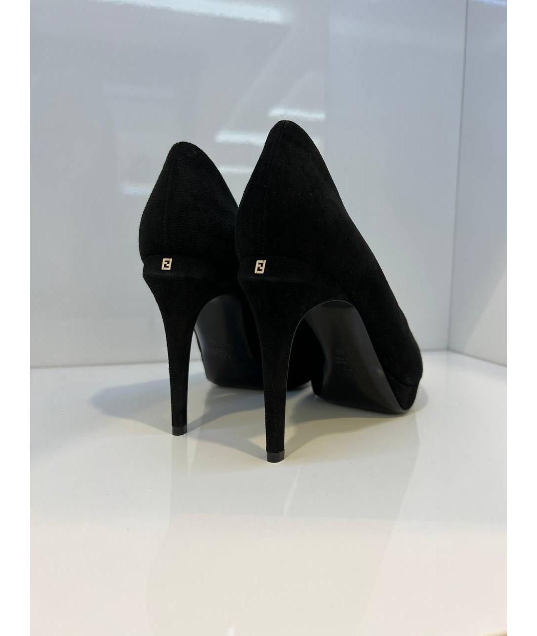 FENDI Черные замшевые туфли, фото 3