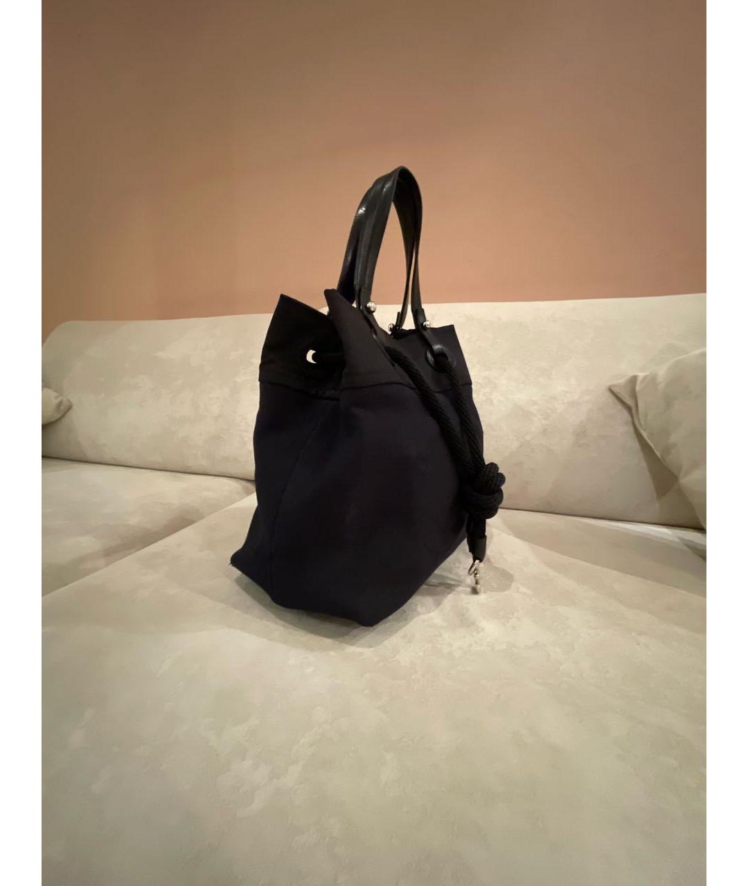 CHANEL Черная тканевая сумка тоут, фото 2