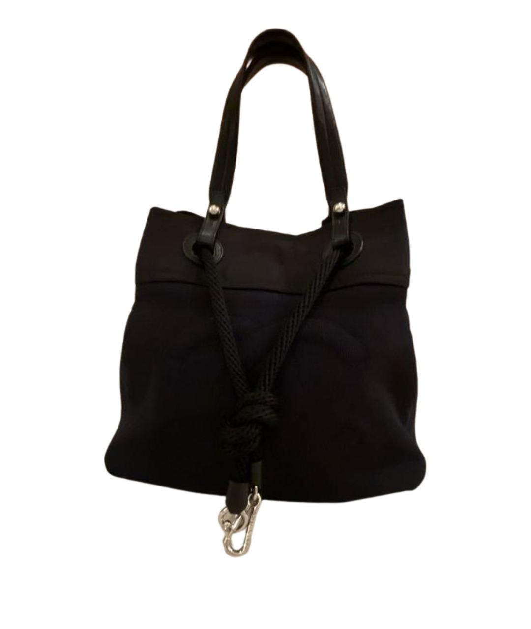 CHANEL Черная тканевая сумка тоут, фото 1