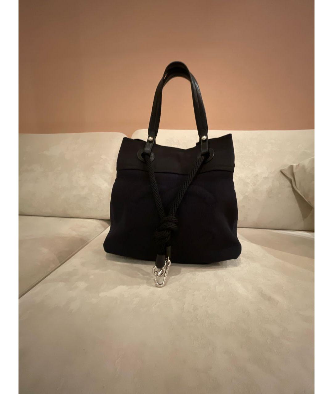 CHANEL Черная тканевая сумка тоут, фото 9