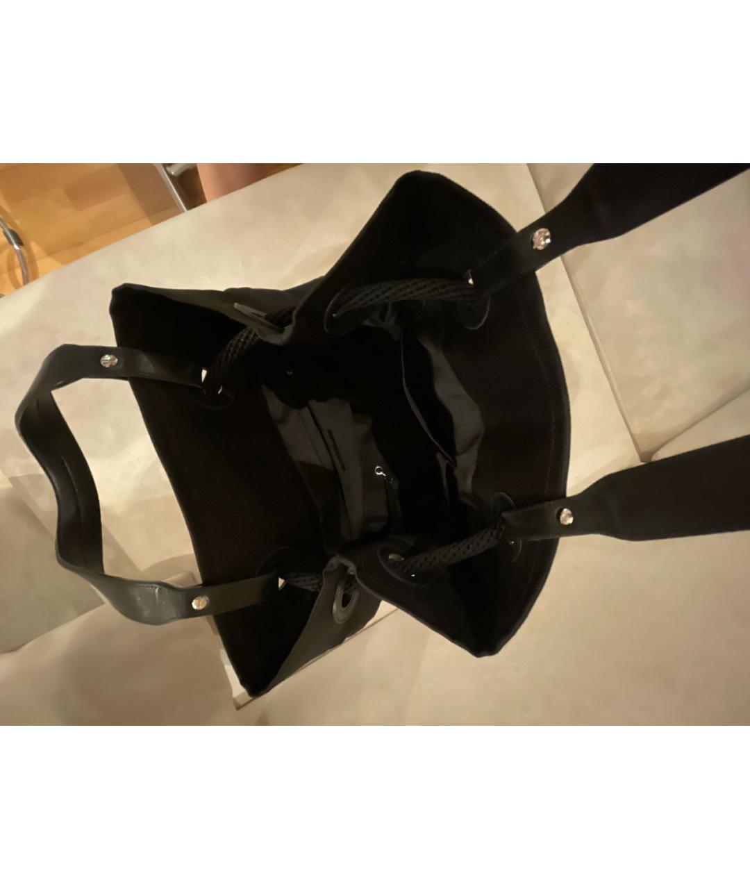 CHANEL Черная тканевая сумка тоут, фото 4