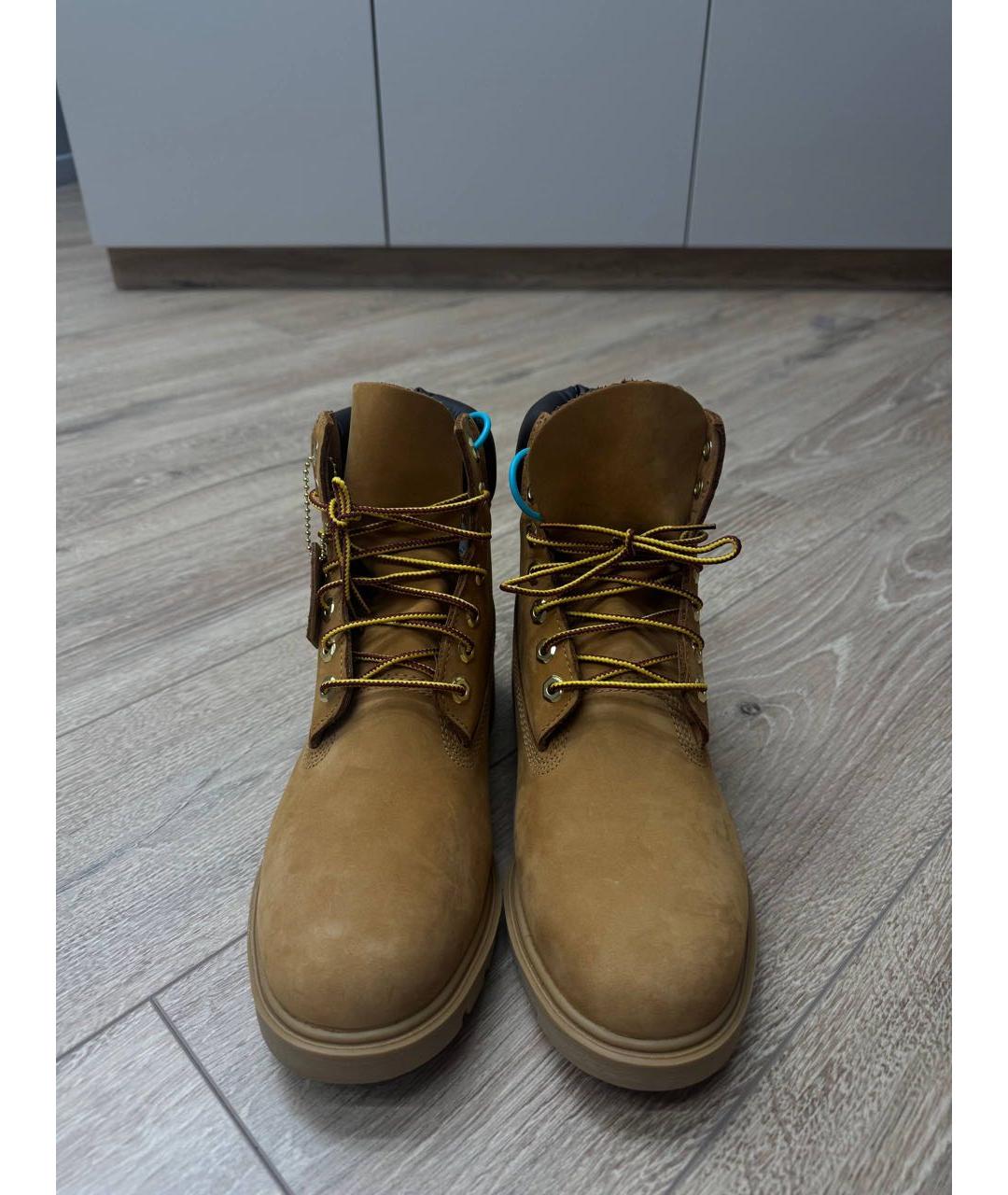 TIMBERLAND Бежевые замшевые высокие ботинки, фото 2