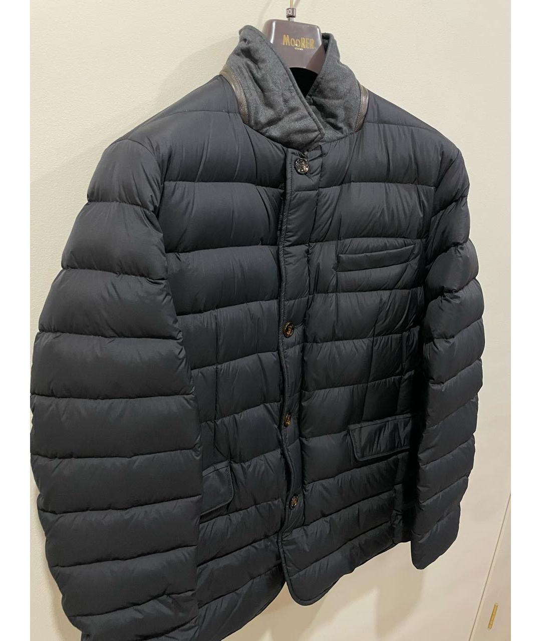 MOORER Темно-синий полиэстеровый пуховик, фото 4