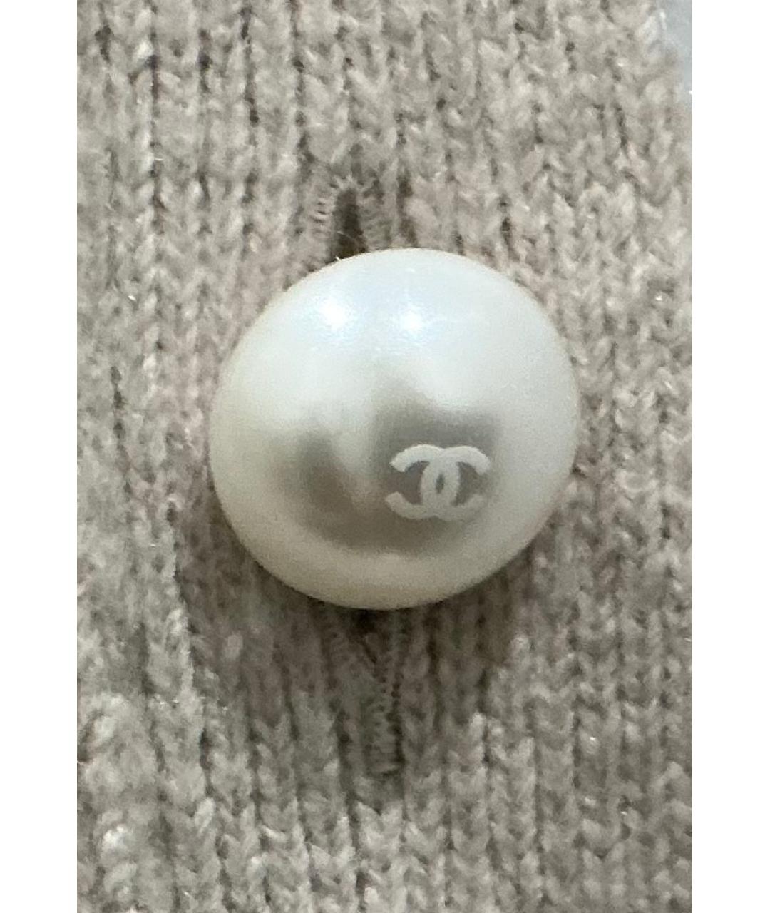 CHANEL Бежевое кашемировое повседневное платье, фото 2