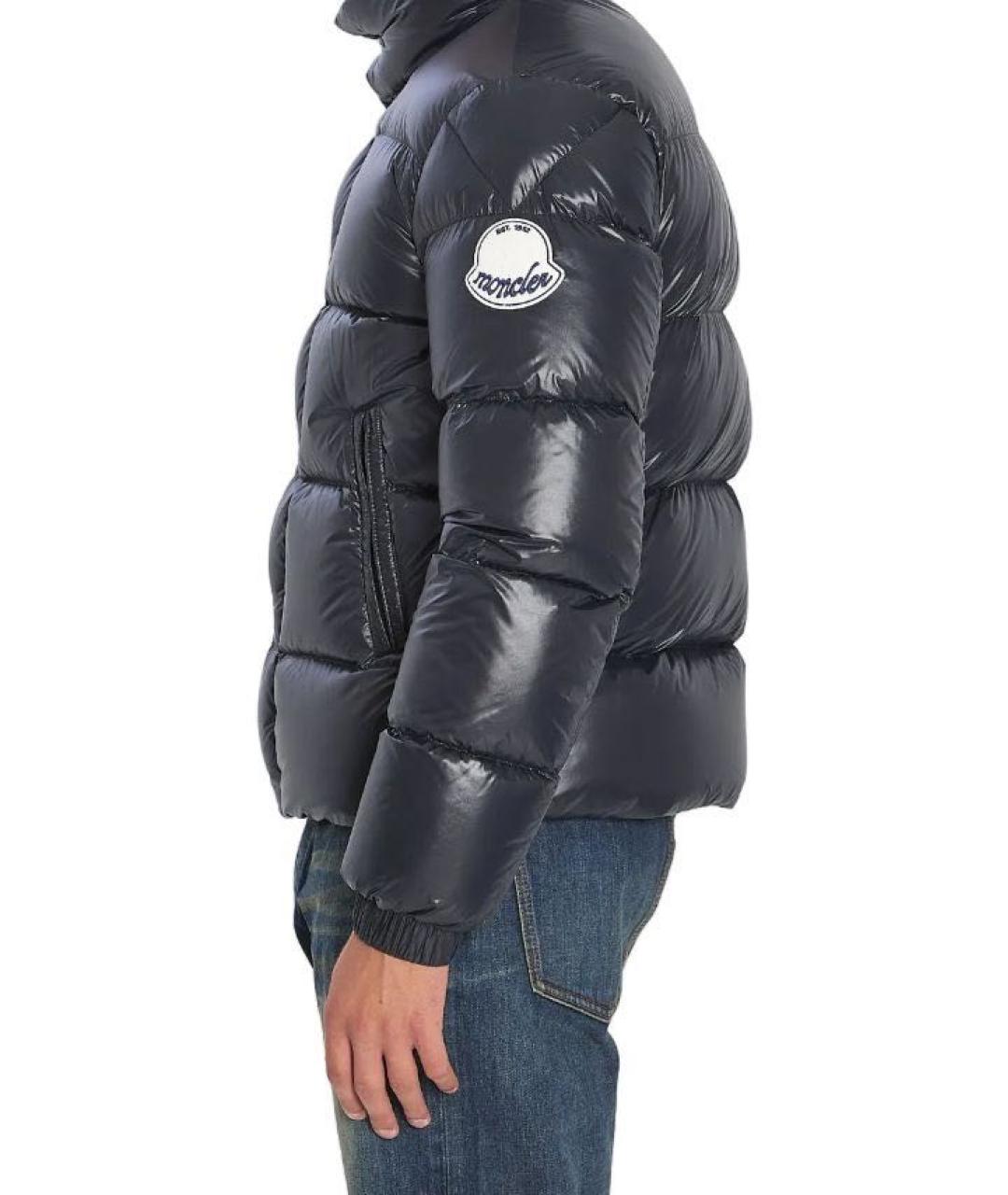 MONCLER Черный полиамидовый пуховик, фото 2