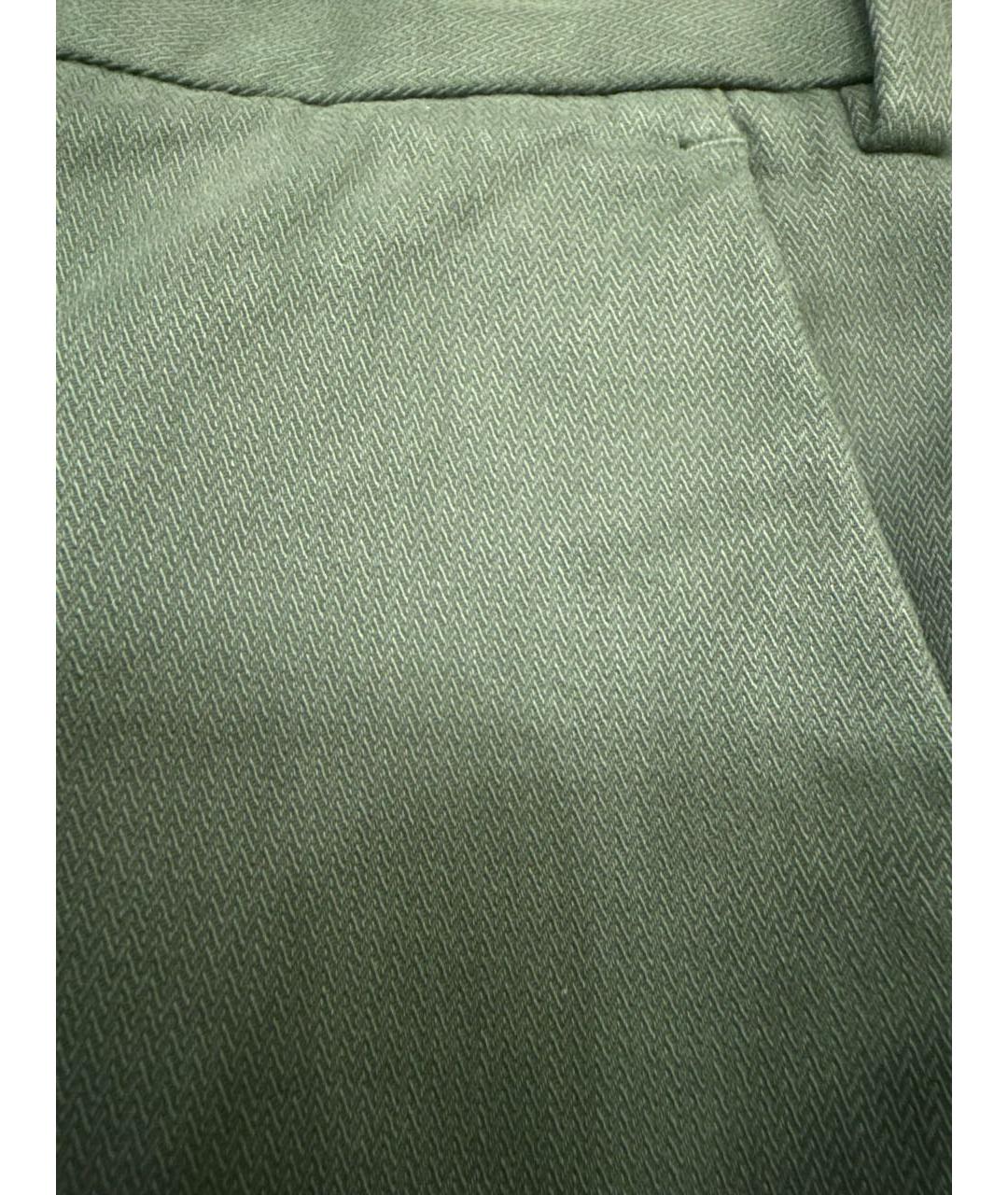 PT TORINO Зеленые хлопковые брюки чинос, фото 5