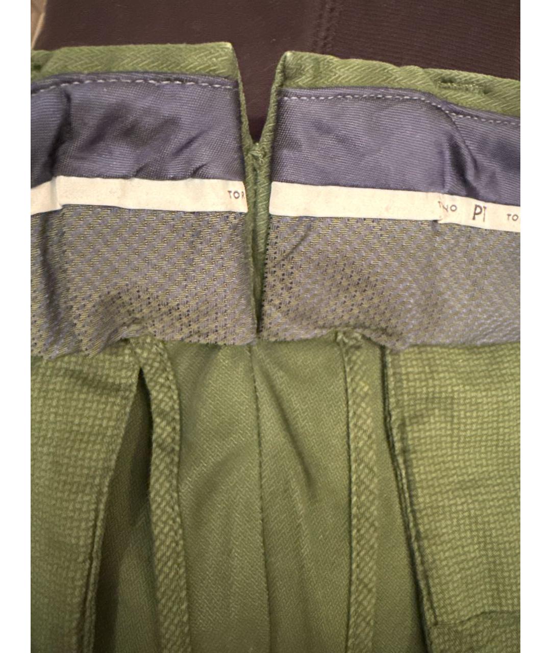 PT TORINO Зеленые хлопковые брюки чинос, фото 7
