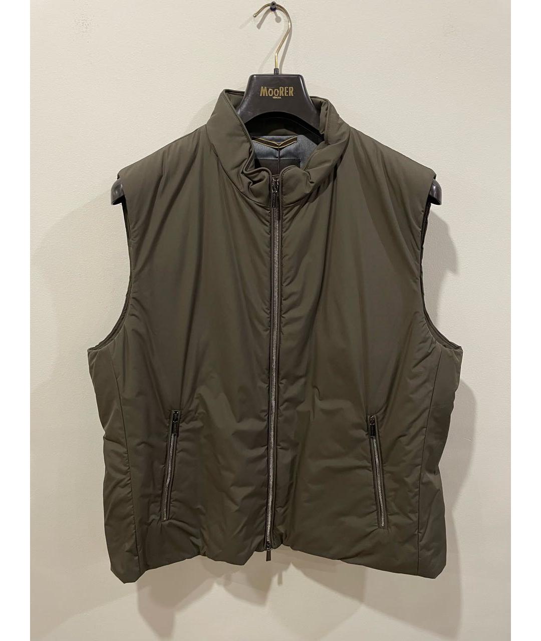 MOORER Коричневый полиэстеровый жилет, фото 7