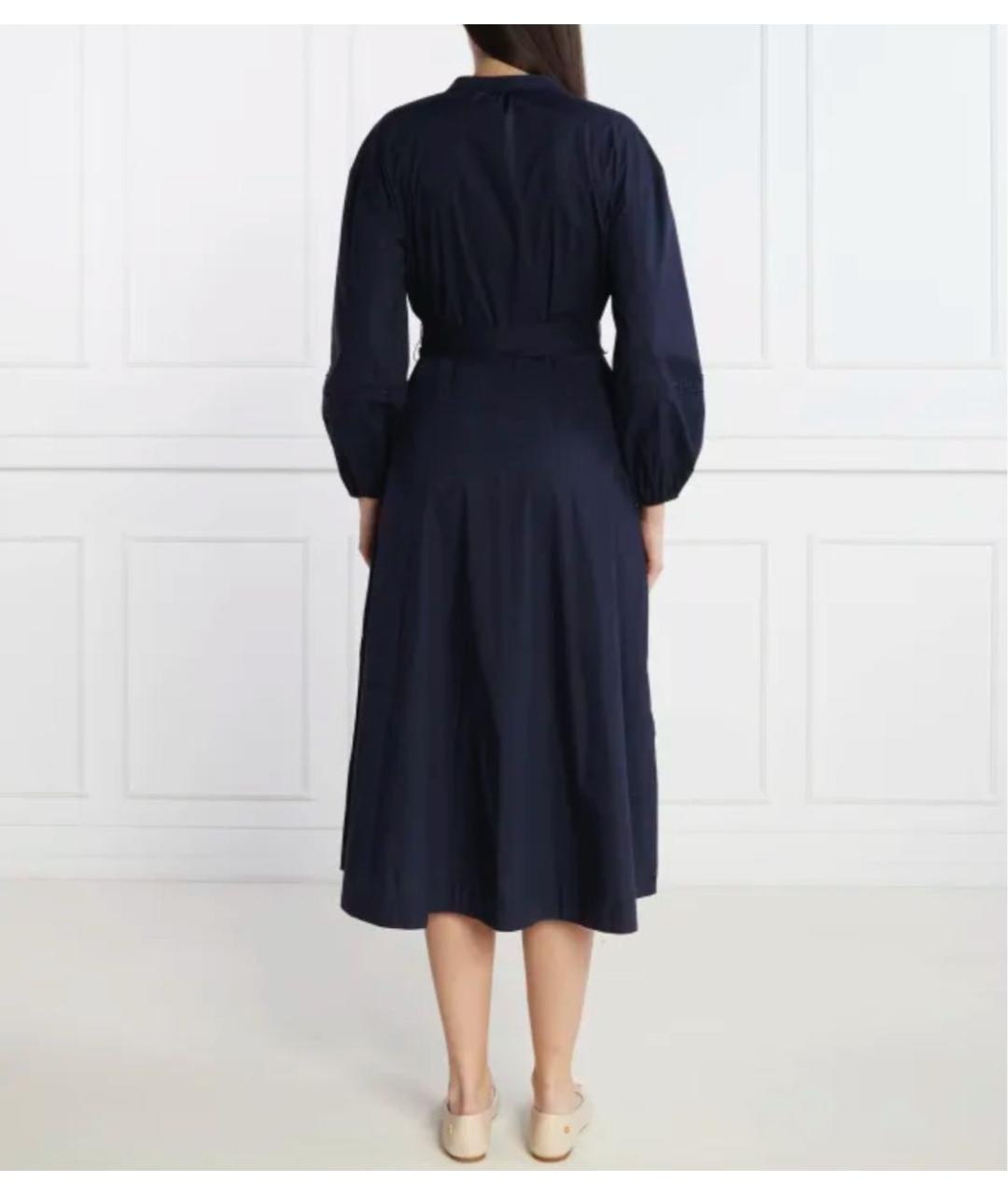 RALPH LAUREN Темно-синее хлопковое повседневное платье, фото 2