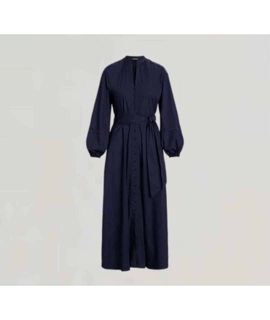 RALPH LAUREN Темно-синее хлопковое повседневное платье, фото 9