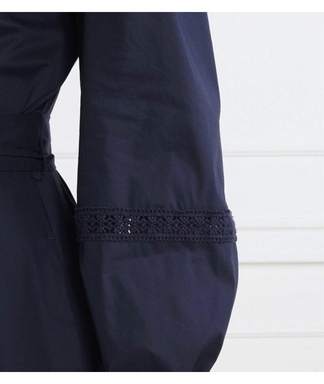 RALPH LAUREN Темно-синее хлопковое повседневное платье, фото 4