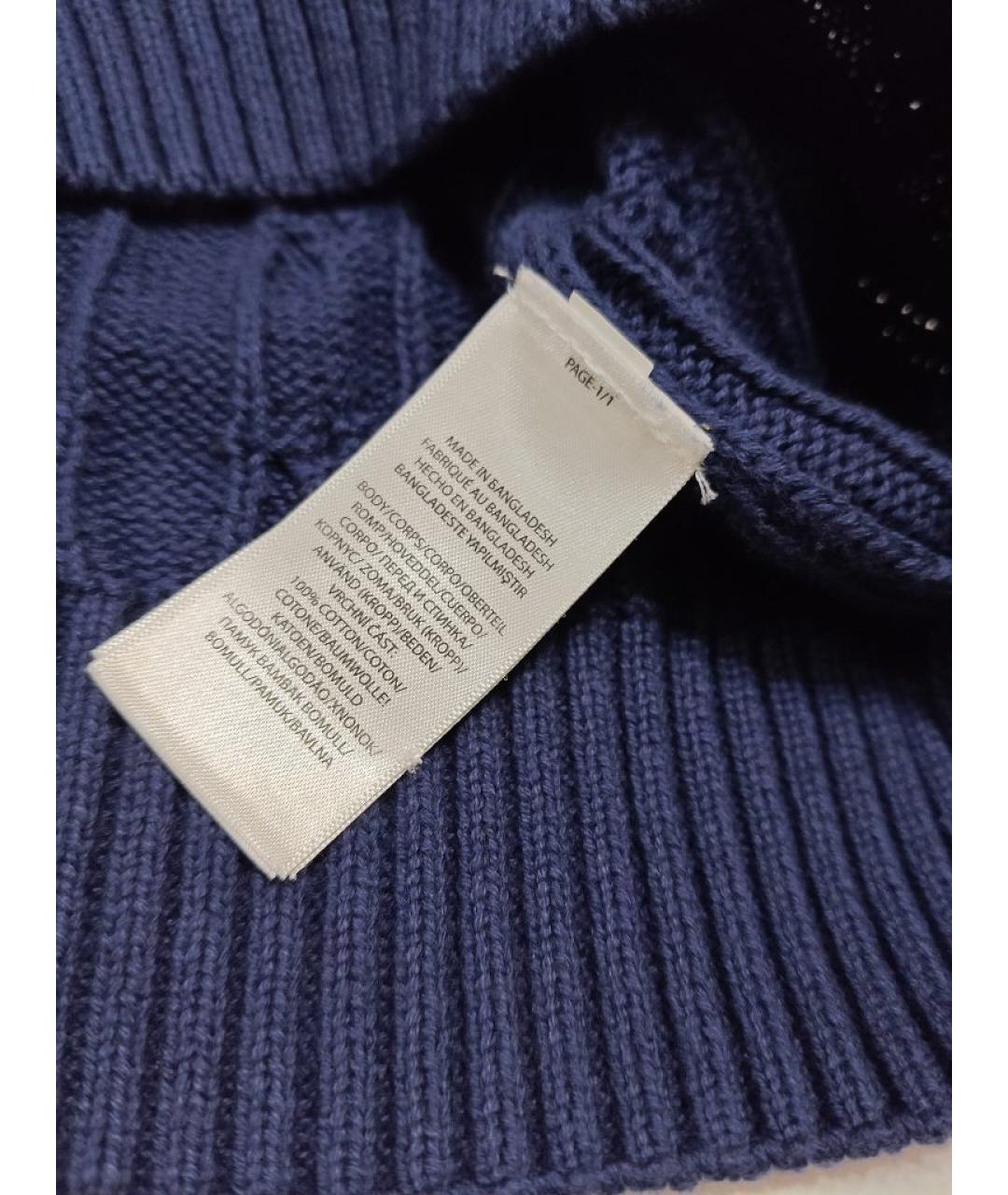 POLO RALPH LAUREN Темно-синий хлопковый джемпер / свитер, фото 8