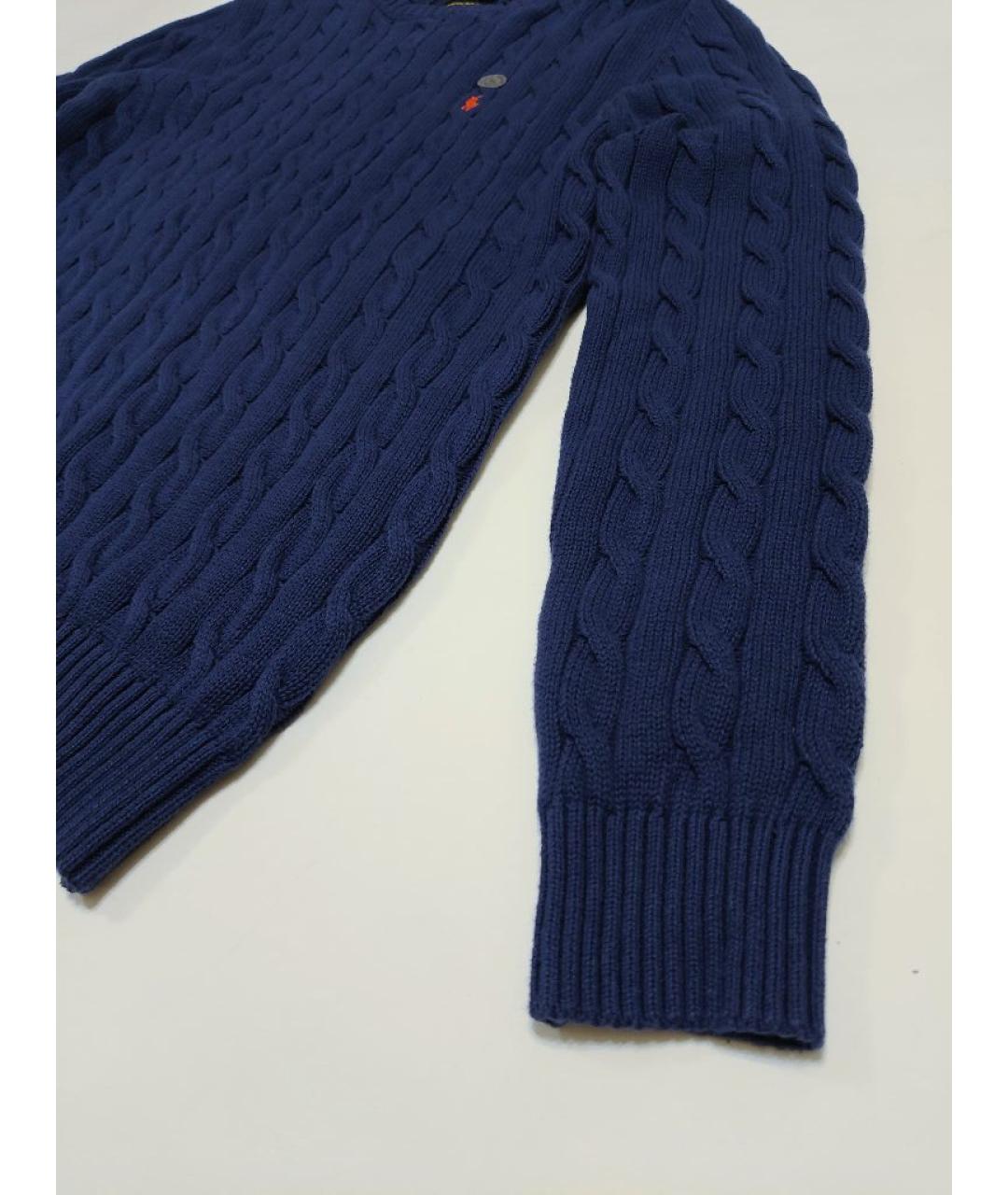 POLO RALPH LAUREN Темно-синий хлопковый джемпер / свитер, фото 6