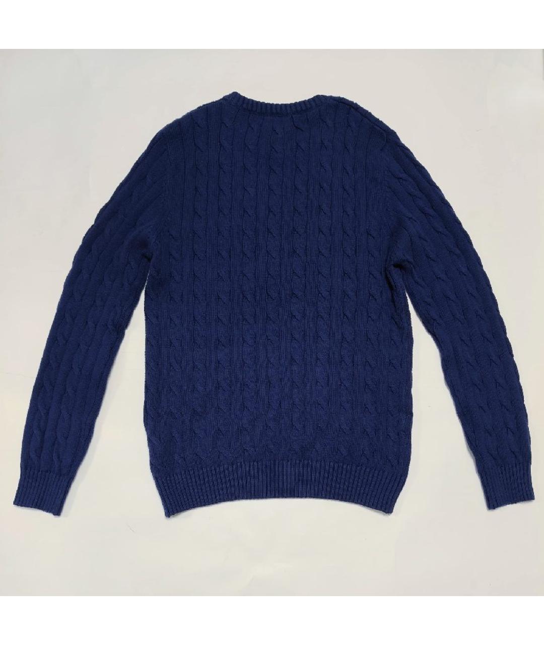 POLO RALPH LAUREN Темно-синий хлопковый джемпер / свитер, фото 2