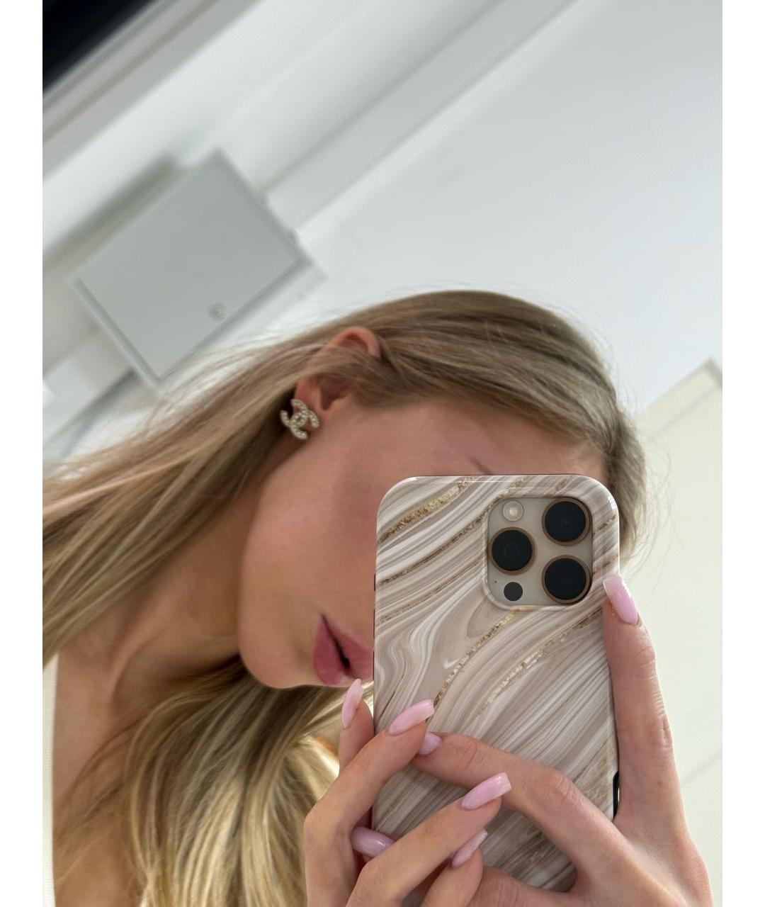 CHANEL Золотые серьги, фото 6