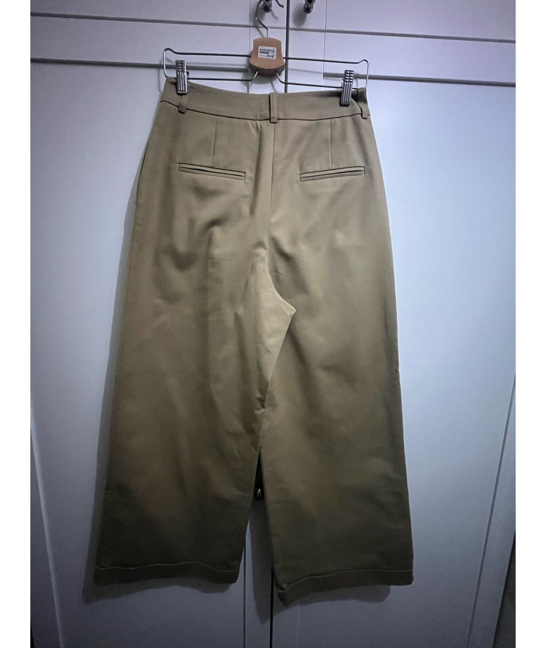 12 STOREEZ Бежевые хлопковые брюки широкие, фото 3