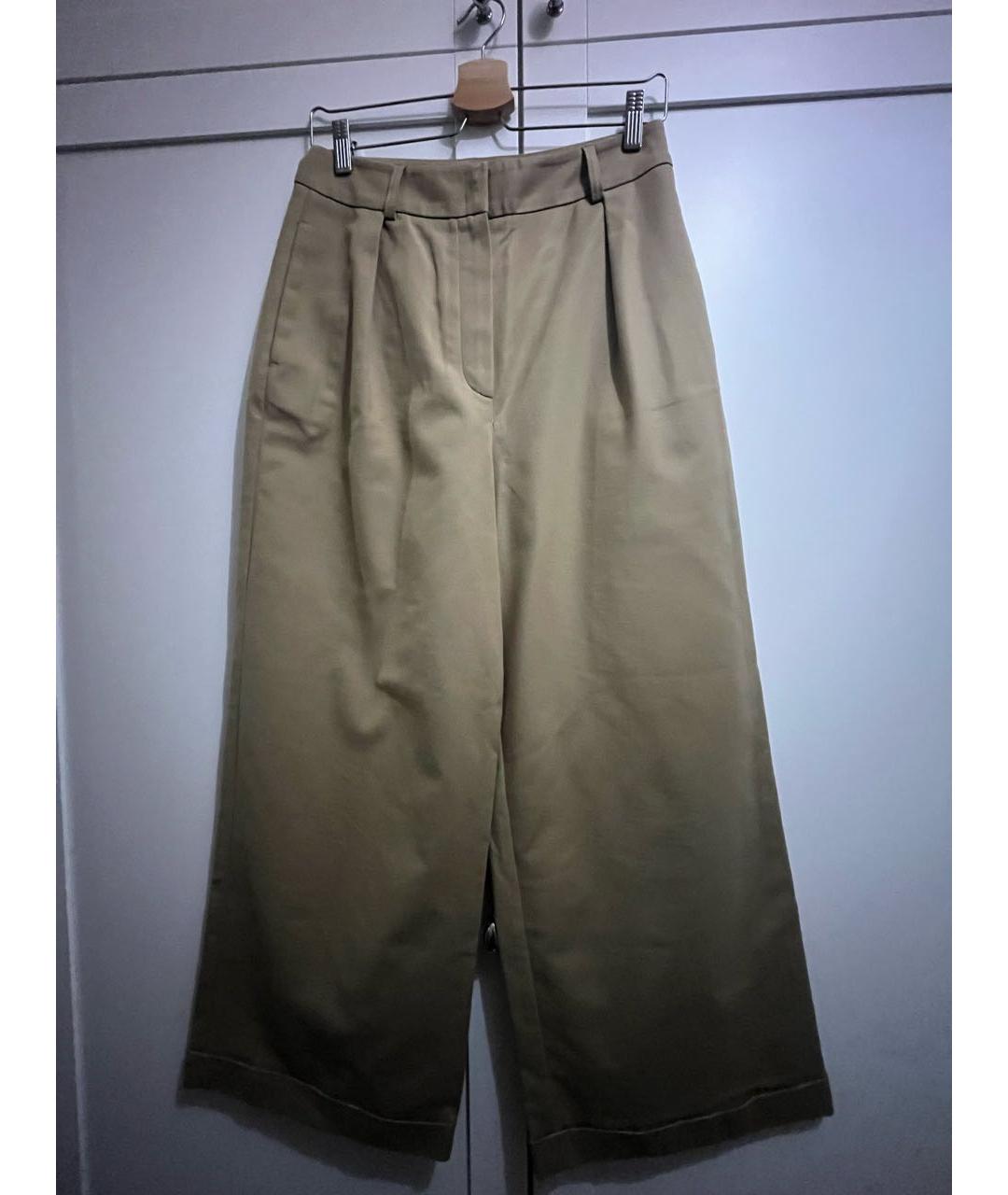 12 STOREEZ Бежевые хлопковые брюки широкие, фото 2