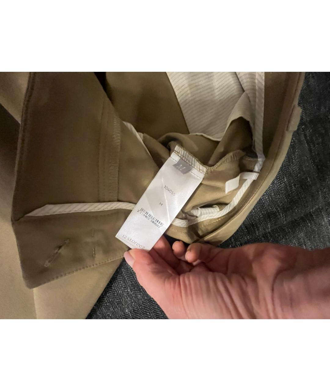 12 STOREEZ Бежевые хлопковые брюки широкие, фото 5