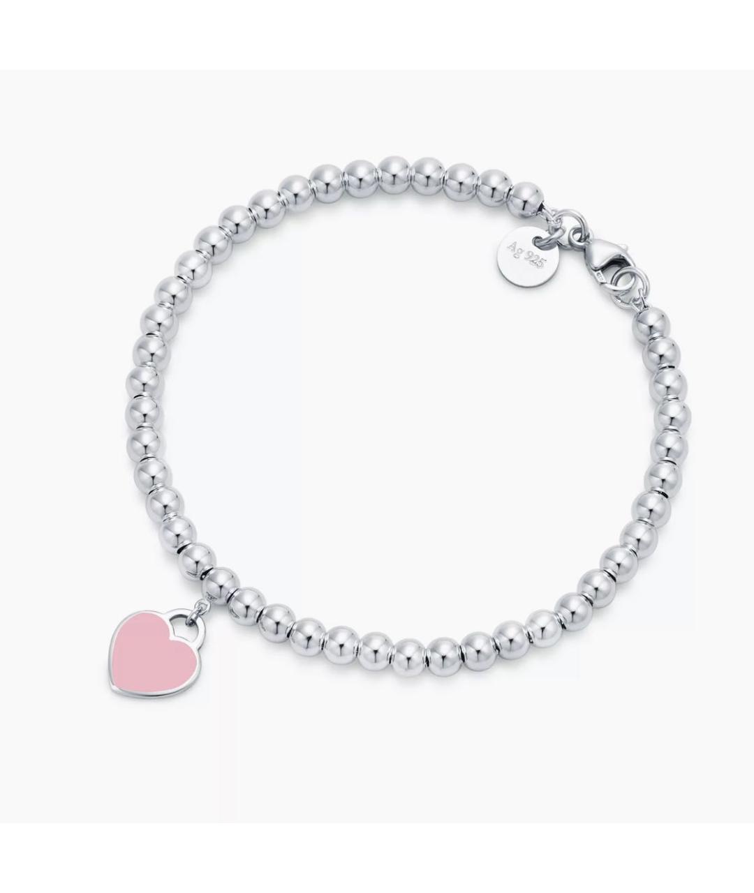 TIFFANY&CO Розовый серебряный браслет, фото 6