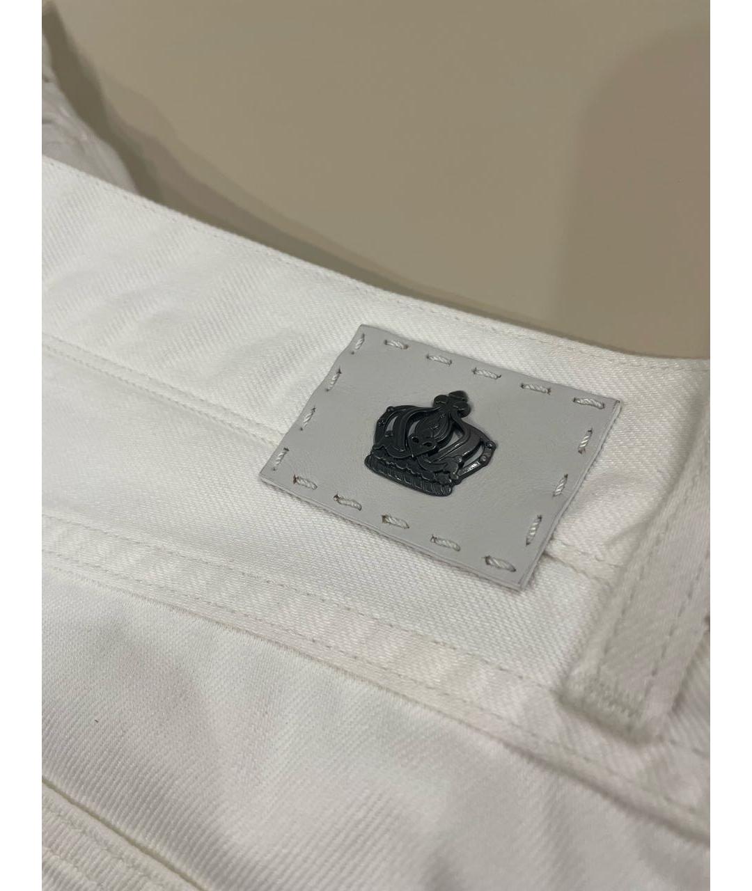 DOLCE&GABBANA Белые хлопковые джинсы скинни, фото 6