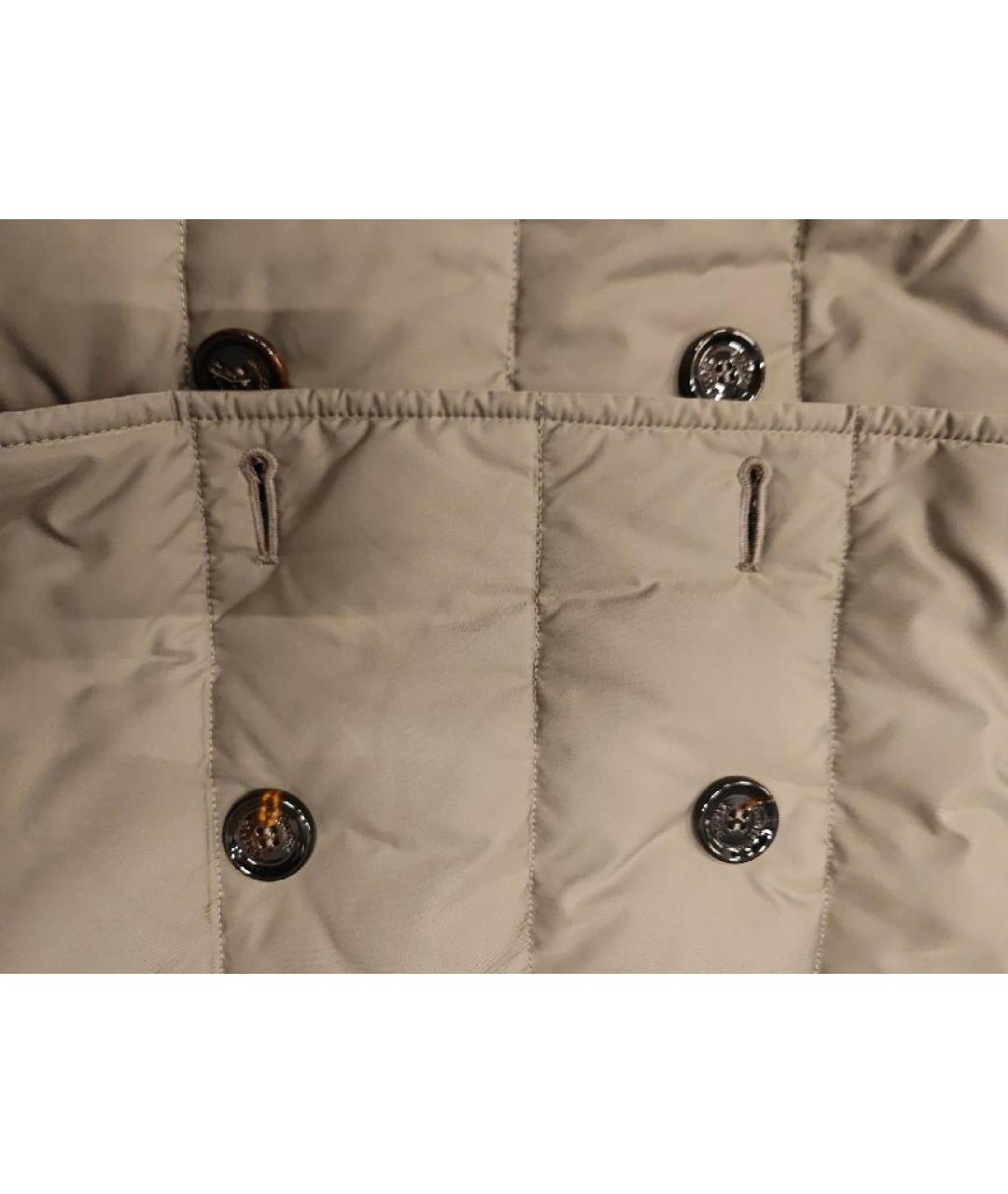 MOORER Бежевый полиэстеровый пуховик, фото 4