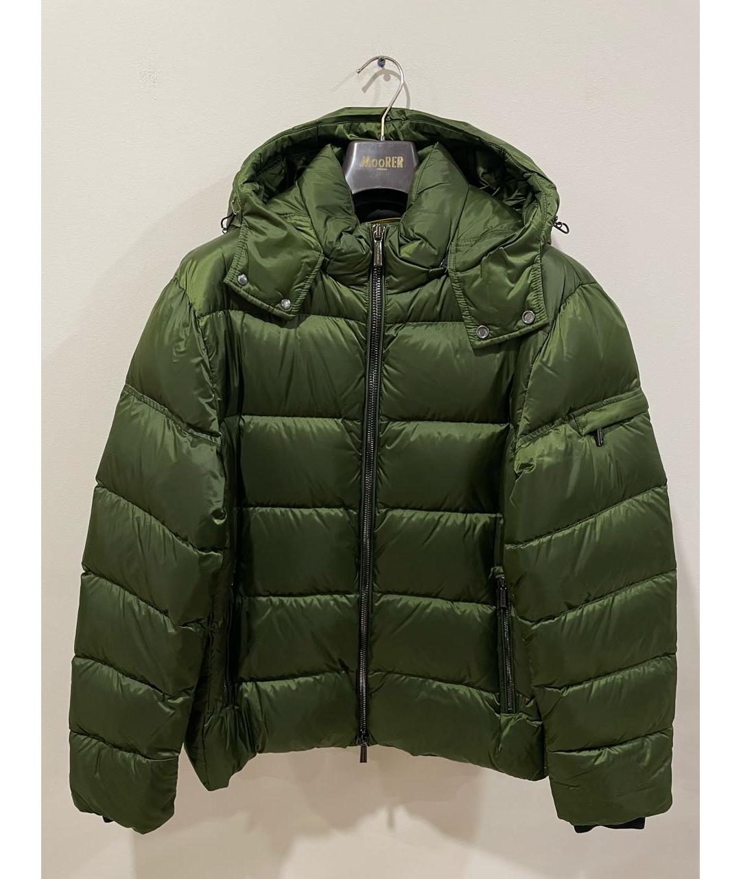 MOORER Зеленый полиэстеровый пуховик, фото 6