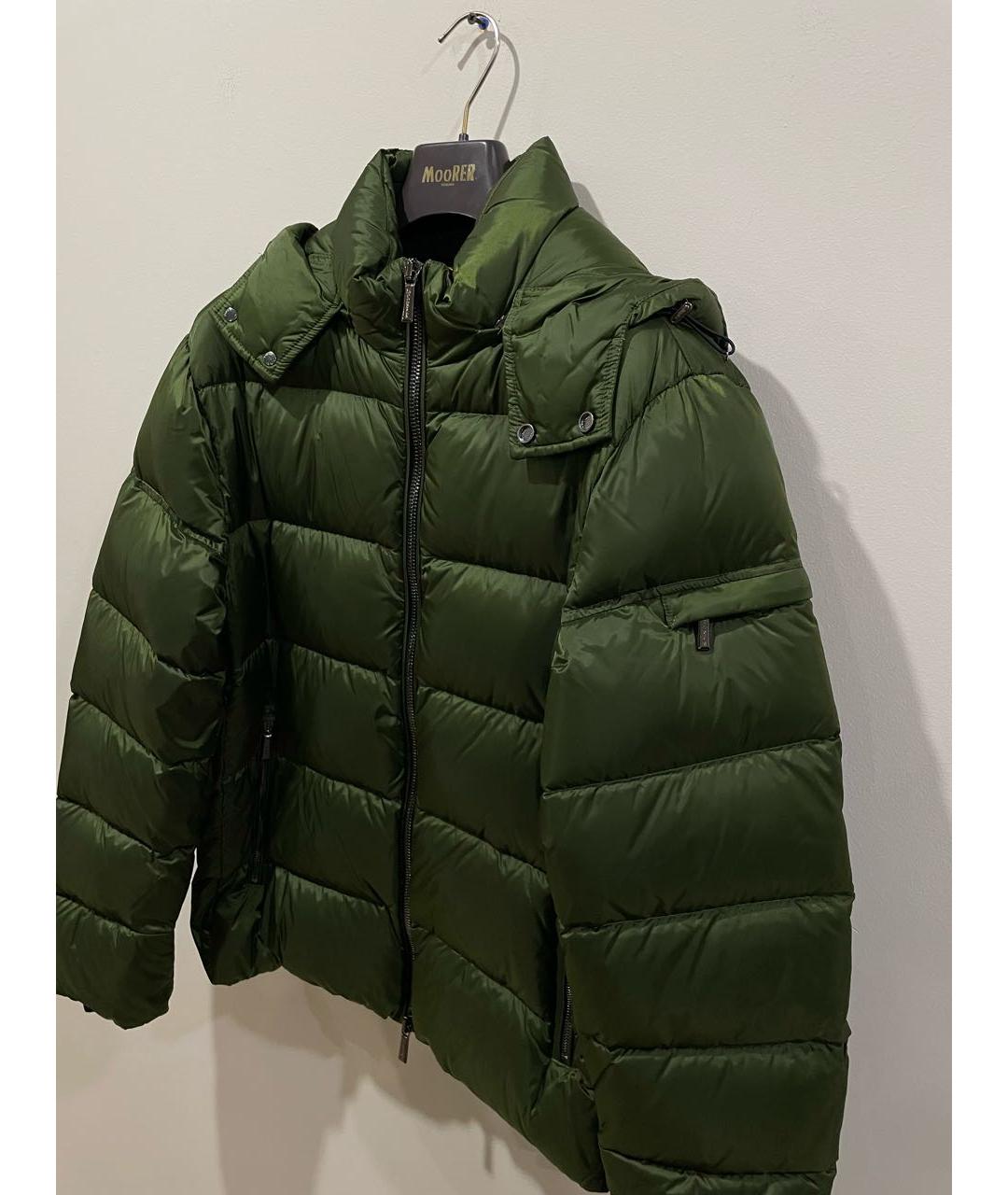 MOORER Зеленый полиэстеровый пуховик, фото 4