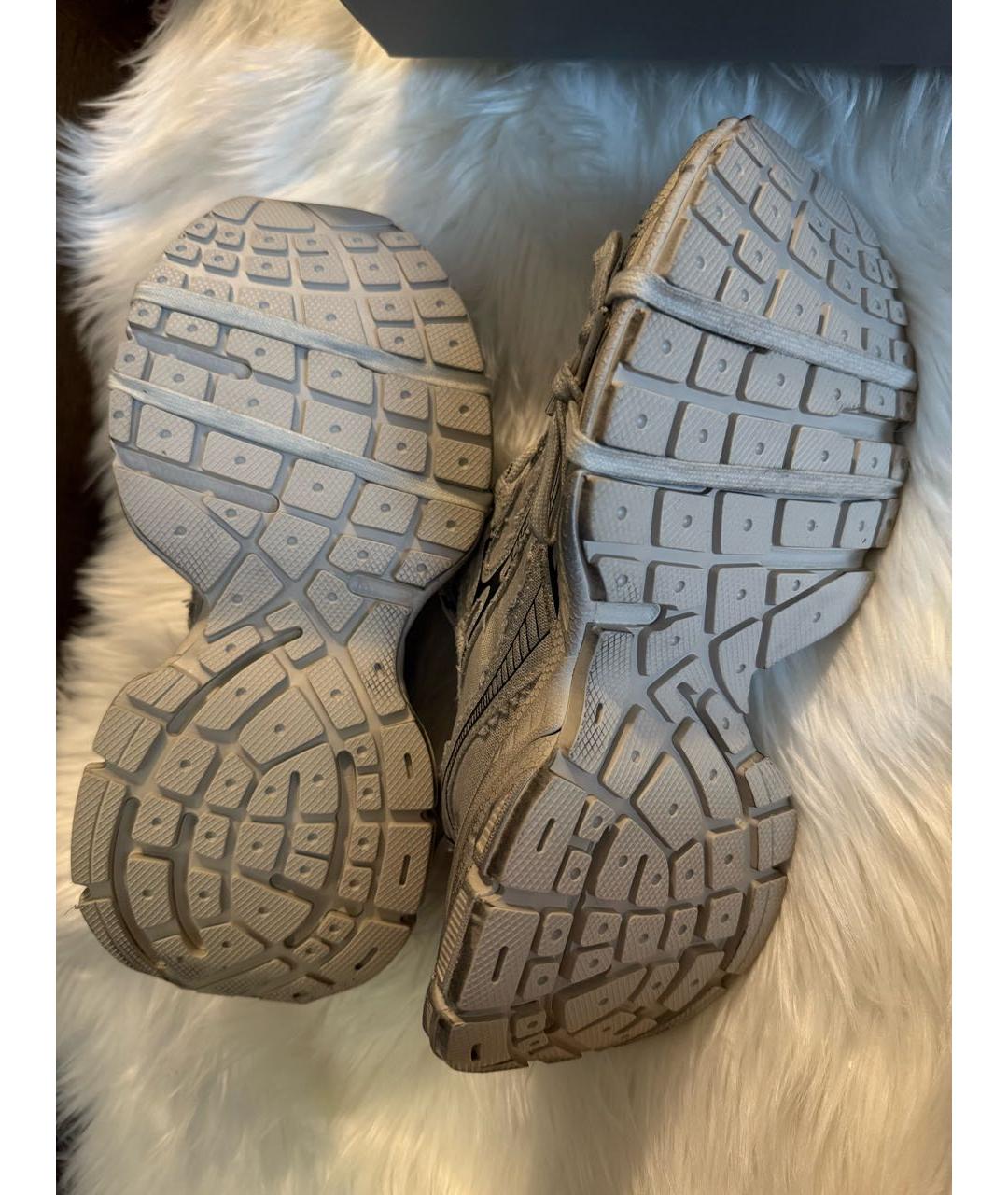 BALENCIAGA Серые текстильные низкие кроссовки / кеды, фото 4