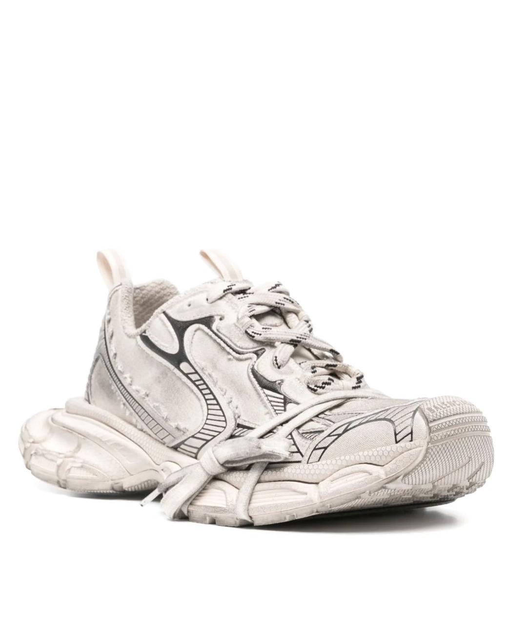 BALENCIAGA Серые текстильные низкие кроссовки / кеды, фото 9