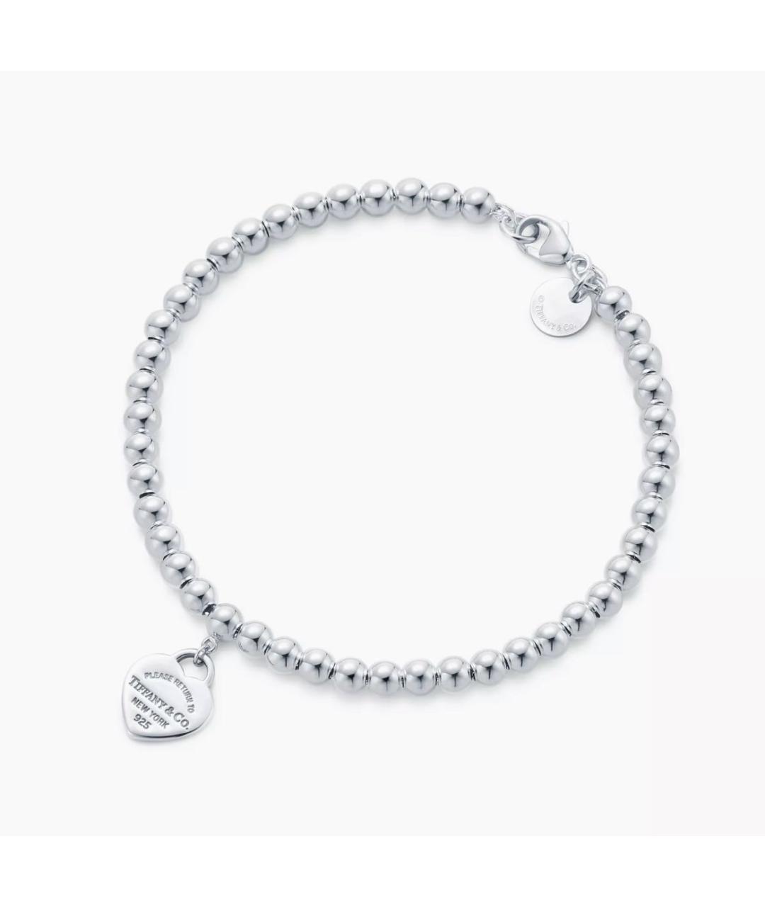 TIFFANY&CO Бордовый серебряный браслет, фото 3