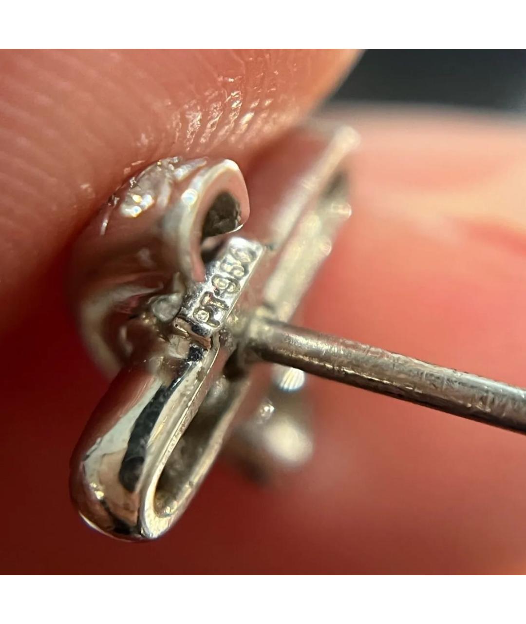 TIFFANY&CO Серебряные платиновые серьги, фото 7