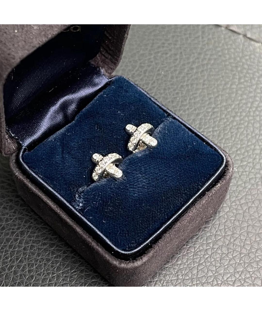 TIFFANY&CO Серебряные платиновые серьги, фото 2