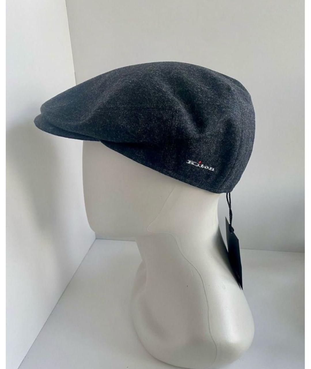 KITON Серая шерстяная кепка/бейсболка, фото 6
