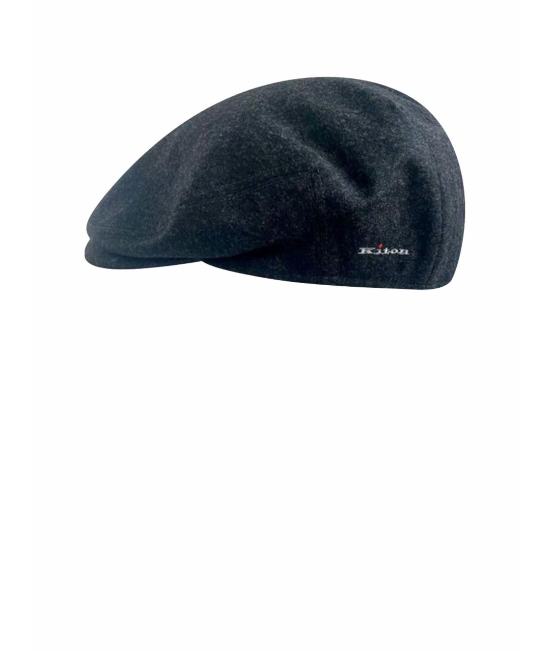KITON Серая шерстяная кепка/бейсболка, фото 1