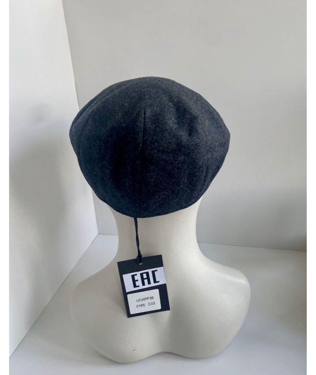 KITON Серая шерстяная кепка/бейсболка, фото 2