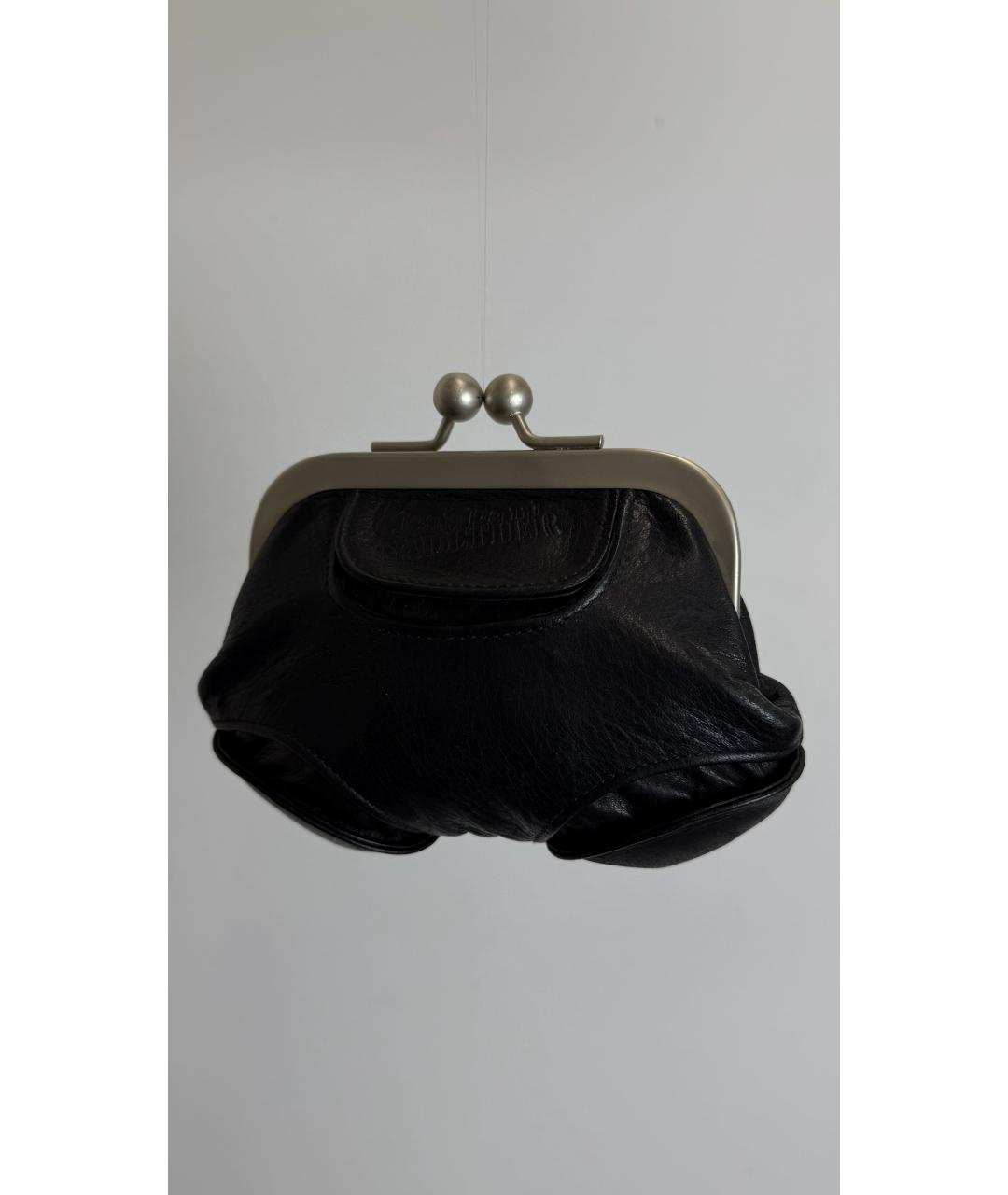 JEAN PAUL GAULTIER Черный кожаный кошелек, фото 5