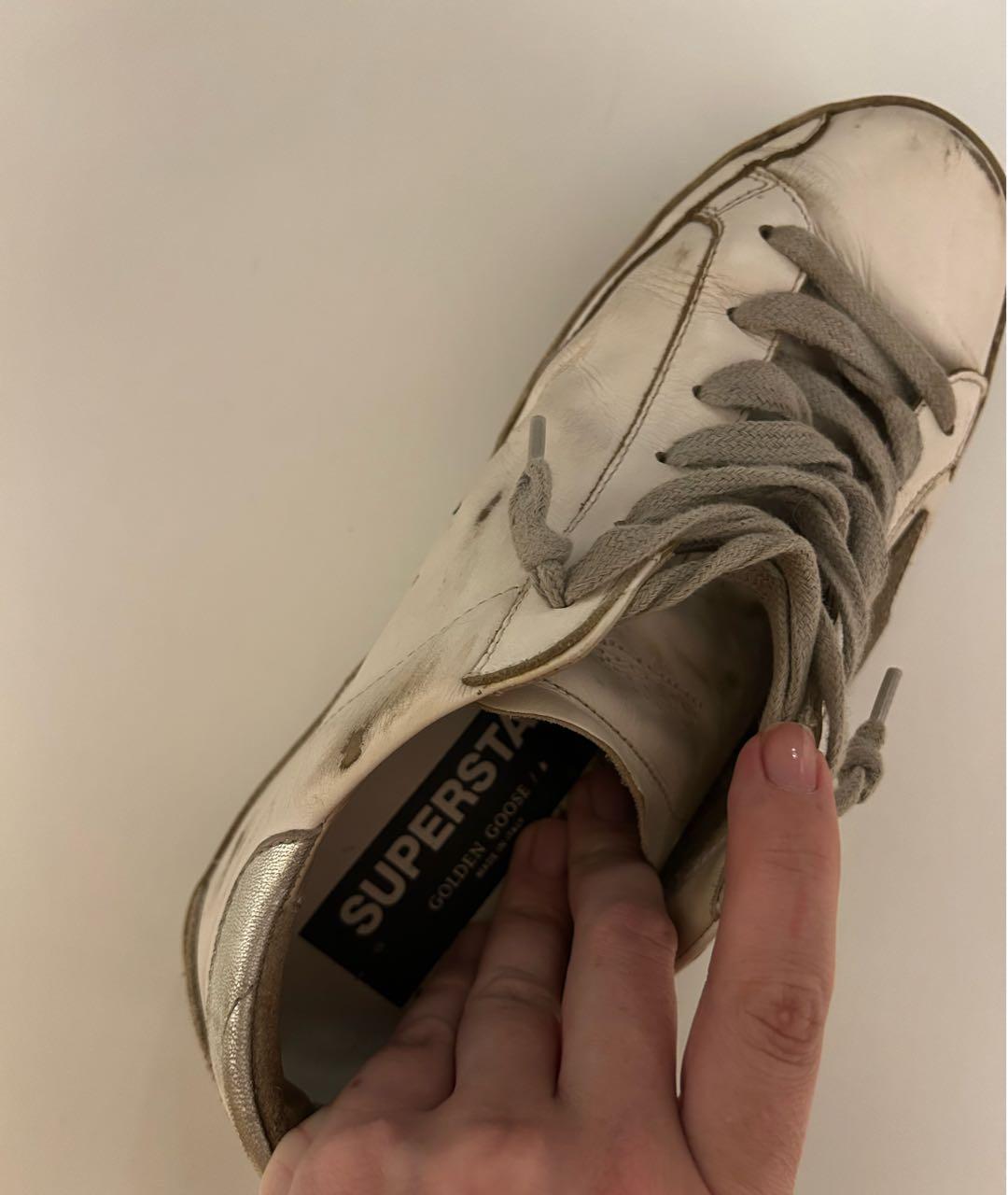 GOLDEN GOOSE Белые кожаные кеды, фото 3