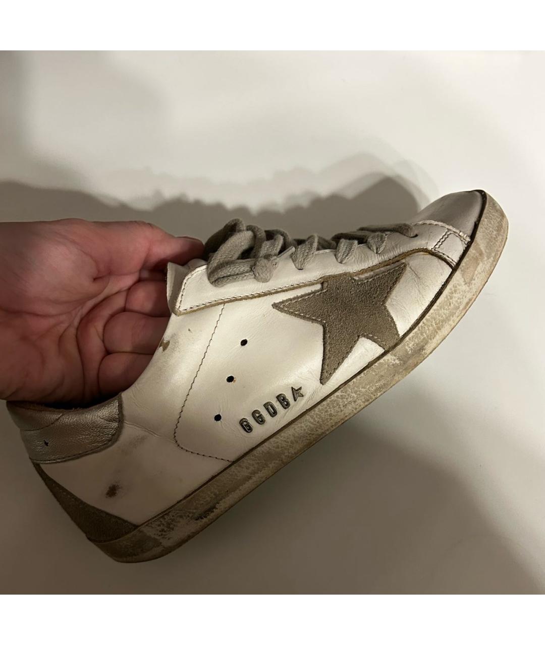 GOLDEN GOOSE Белые кожаные кеды, фото 5