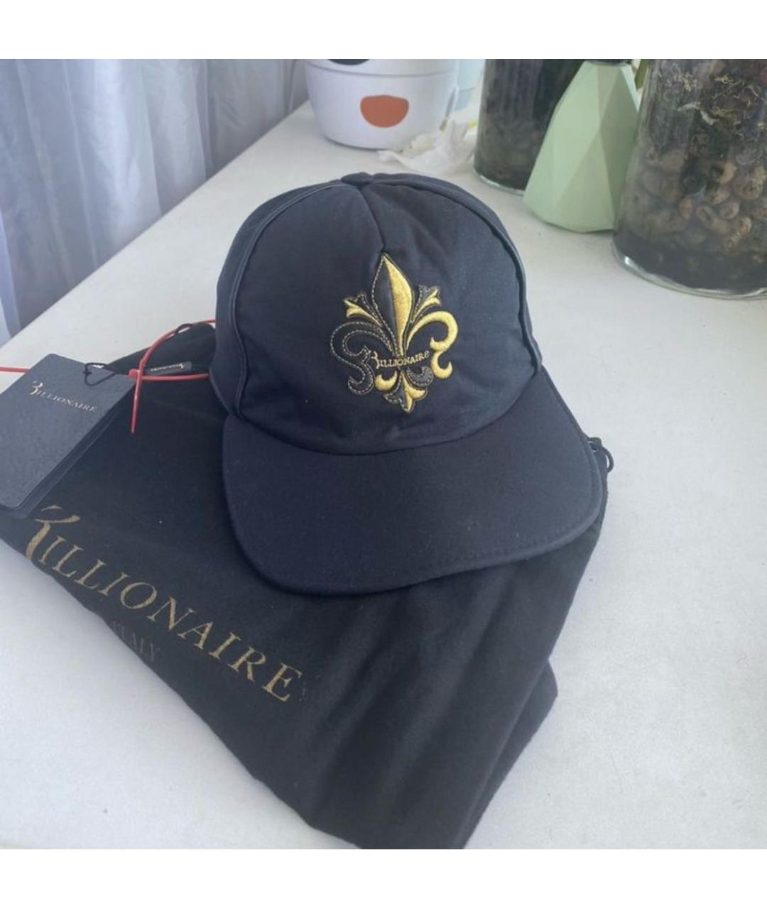 BILLIONAIRE Черная хлопковая кепка/бейсболка, фото 4