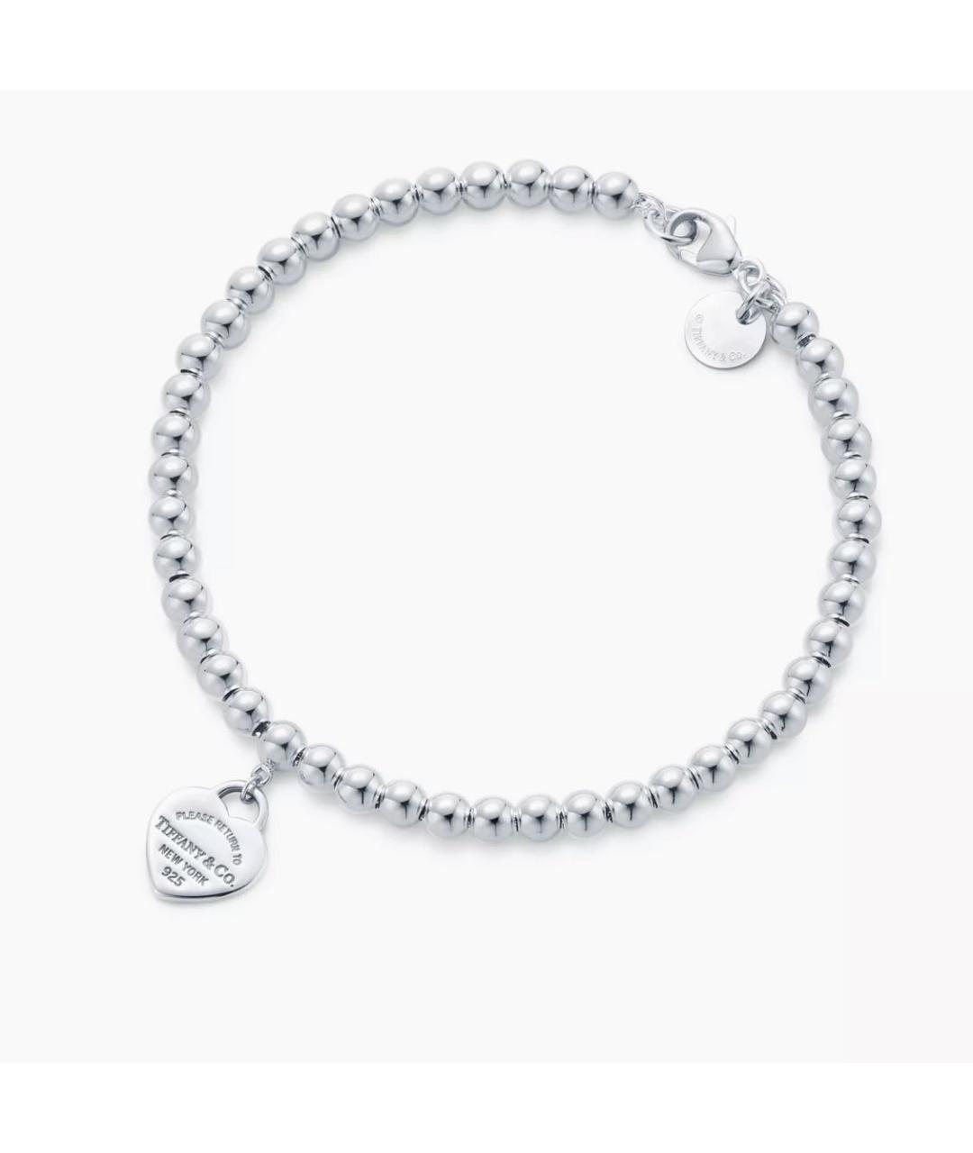 TIFFANY&CO Бордовый серебряный браслет, фото 3