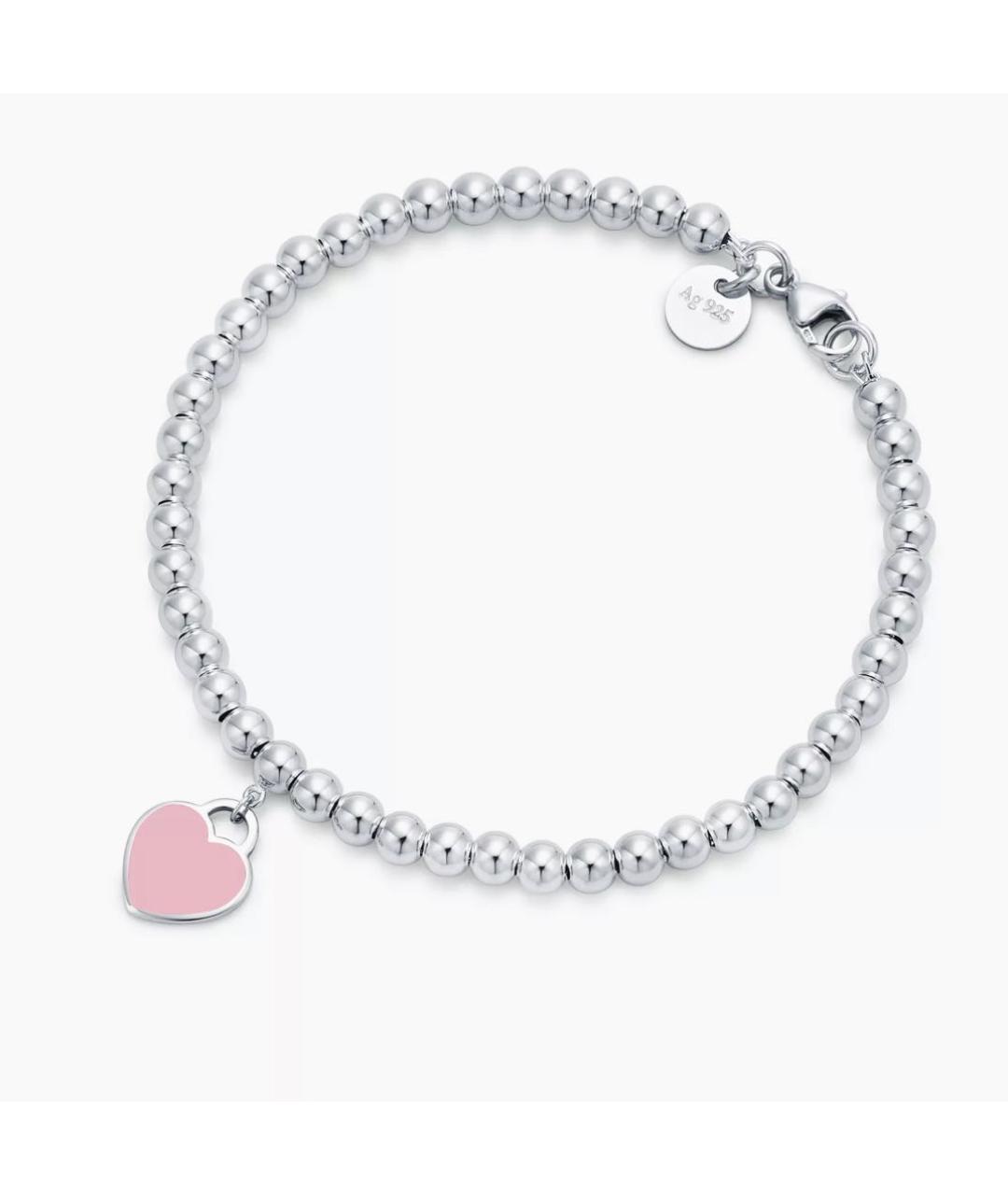 TIFFANY&CO Розовый серебряный браслет, фото 6